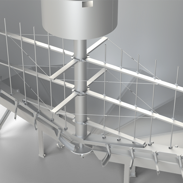 PasteThickenerRakeArmView ClearStream Paste Thickener Floor and Rake